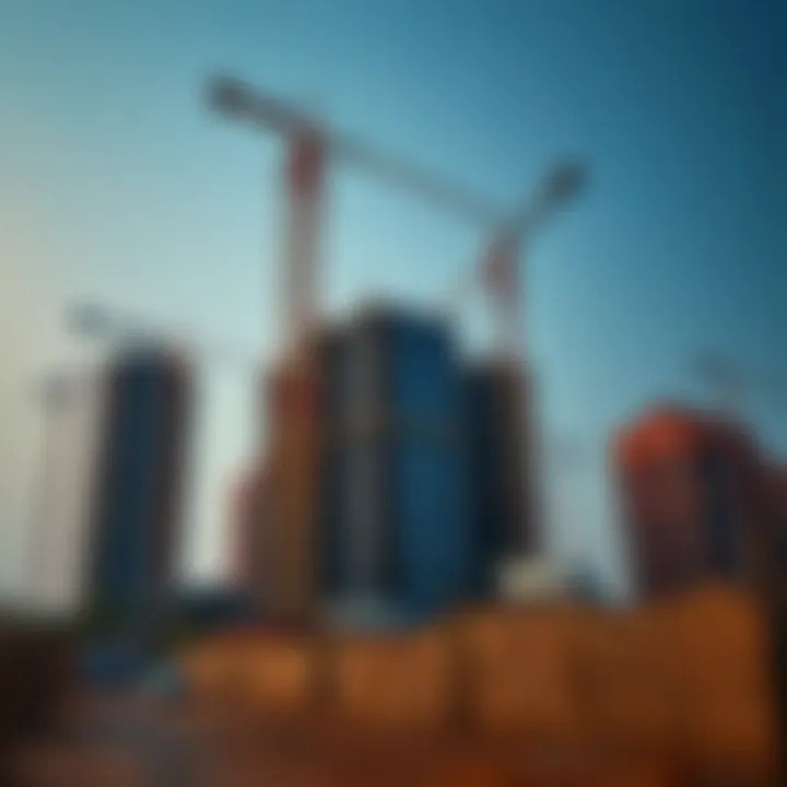 Latest Mega Project Under Construction in Dubai Construction site of the latest mega project in Dubai