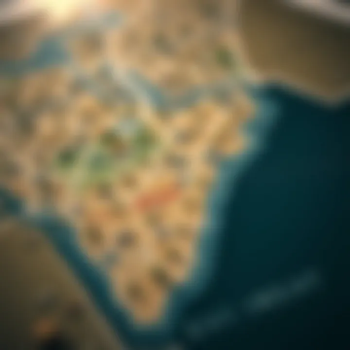 Geographical Significance of مثلث قرية جميرا Map highlighting the geographical significance of مثلث قرية جميرا