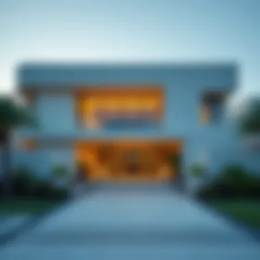 Stunning exterior view of a modern villa in Dubai showcasing sleek lines and luxurious materials