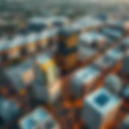 Aerial view of Karama showcasing office land buildings