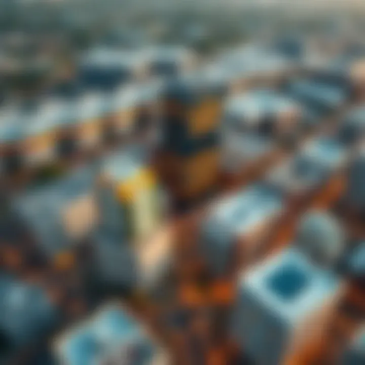 Aerial view of Karama showcasing office land buildings