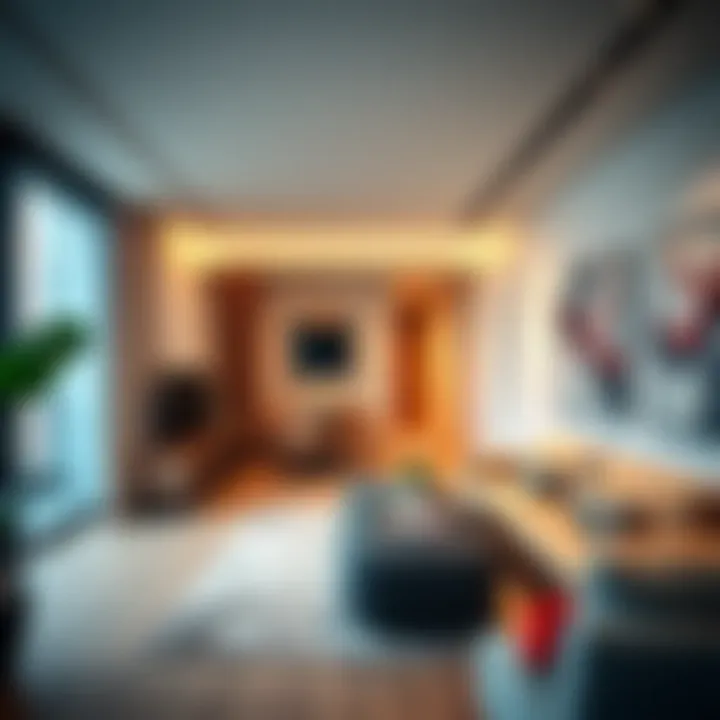 Modern Interior Design of One-Bedroom Apartments Spacious one-bedroom apartment interior in International City