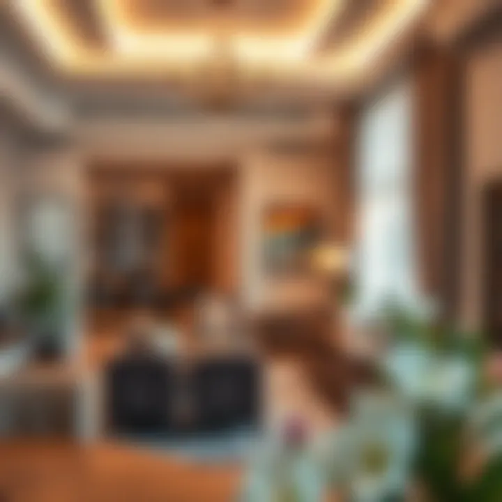 Cozy apartment interior with contemporary design