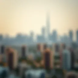 Skyline of Dubai showcasing diverse residential buildings