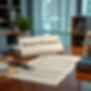 Essential Rental Documents Legal documents and a rental agreement on a desk