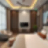 Spacious room interior with modern decor in Al Barsha