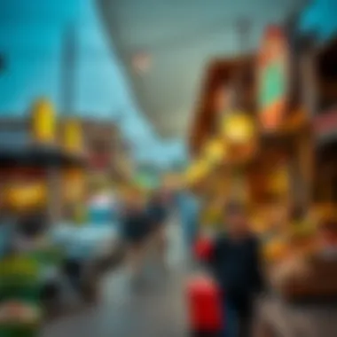 Vibrant marketplace in the UAE showcasing various small businesses