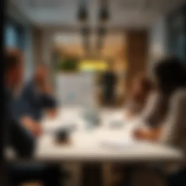 A strategic planning session for acquiring a business