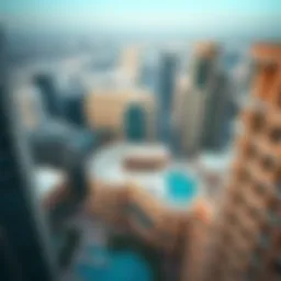 Aerial view showcasing the architectural elegance of 118 Downtown Dubai