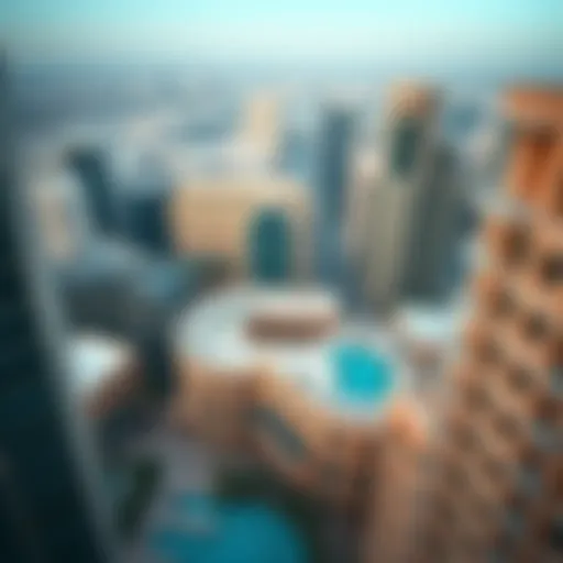 Architectural Elegance of 118 Downtown Dubai Aerial view showcasing the architectural elegance of 118 Downtown Dubai