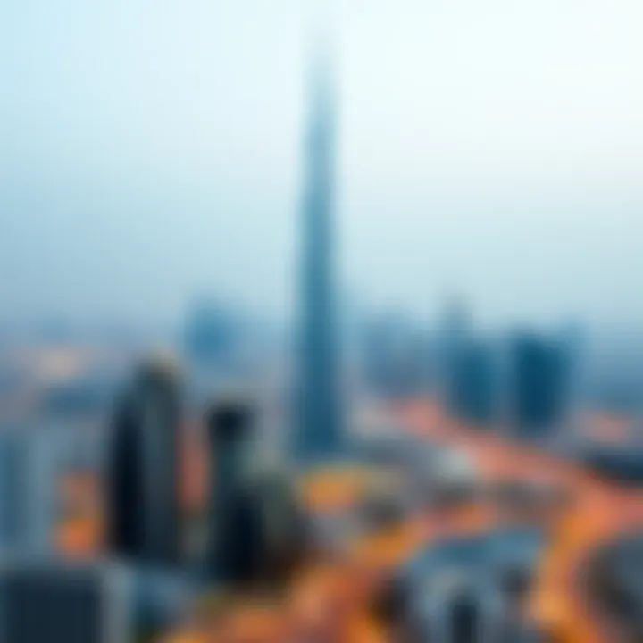 Sheikha Maryam Tower towering above Dubai skyline