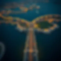 Aerial view of Reem Island bridges showcasing their architectural design