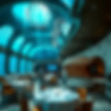 Innovative Architecture of Underwater Establishment Unique architectural design of an underwater restaurant