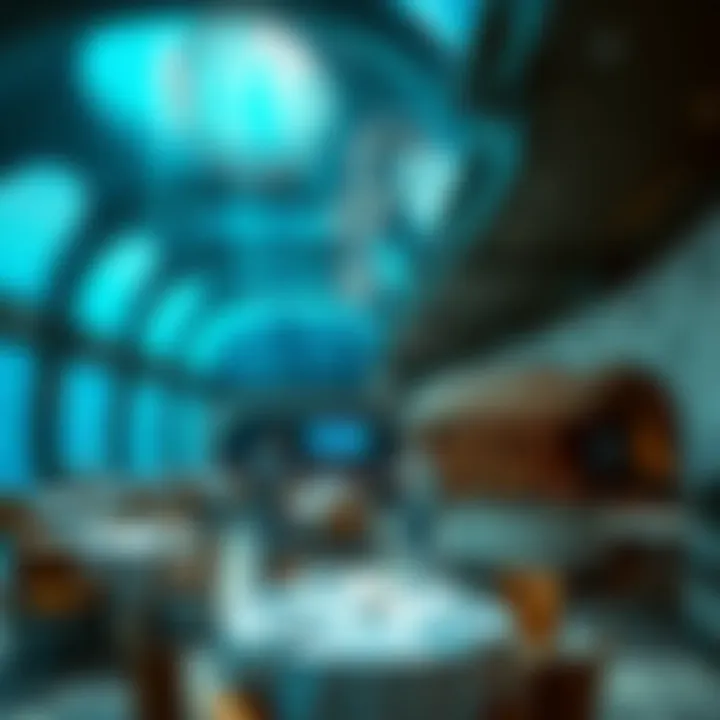 Innovative Architecture of Underwater Establishment Unique architectural design of an underwater restaurant