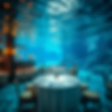 Underwater Dining Experience Breathtaking view of an underwater restaurant in Dubai
