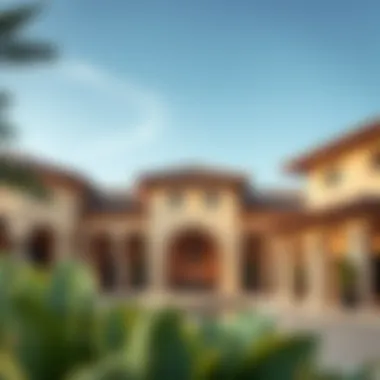Architectural Details of Dubai Irish Village Architectural details reflecting the blend of Irish and Middle Eastern styles