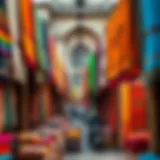 Colorful Textiles of Meena Bazaar Vibrant storefronts at Meena Bazaar showcasing colorful textiles