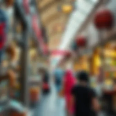 Shopping Experience at Meena Bazaar A bustling scene of shoppers exploring Meena Bazaar