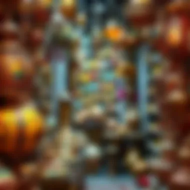 Handicrafts at Meena Bazaar Intricate handicrafts displayed in one of the shops in Meena Bazaar