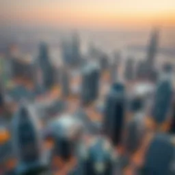 Aerial view of Dubai's skyline showcasing iconic architecture