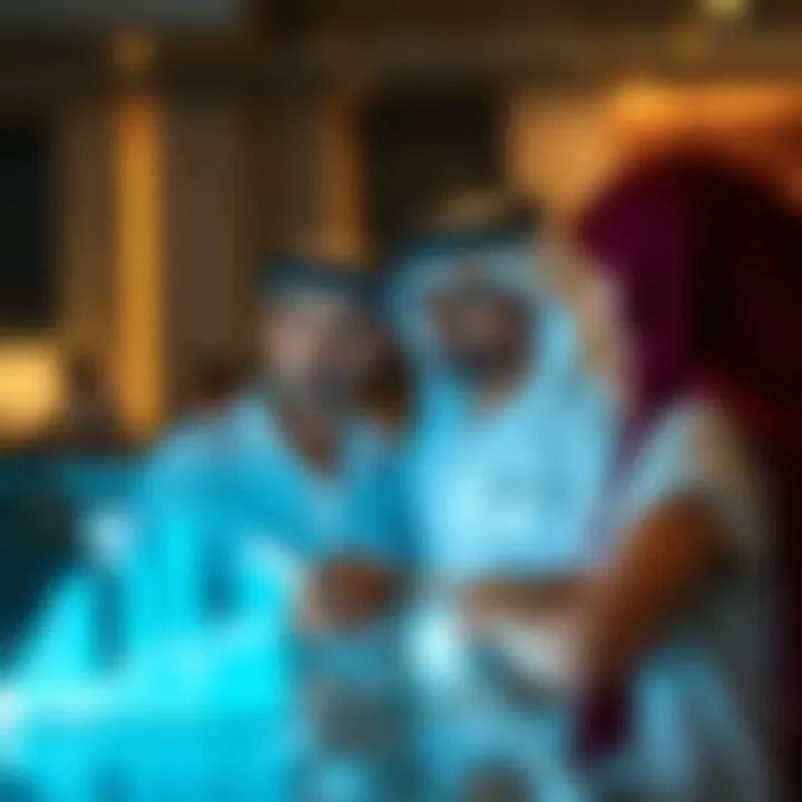 Investors examining market trends in Al Murqabāt