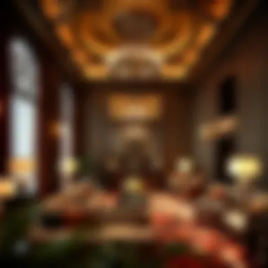 Elegance in Hotel Interiors Luxurious hotel interior showcasing elegance