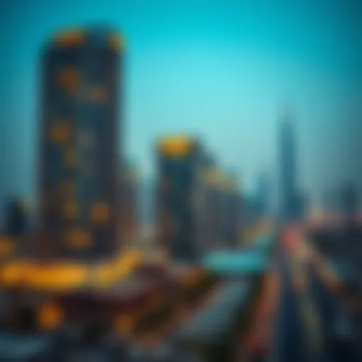 Stunning skyline view of Dubai's hotel district