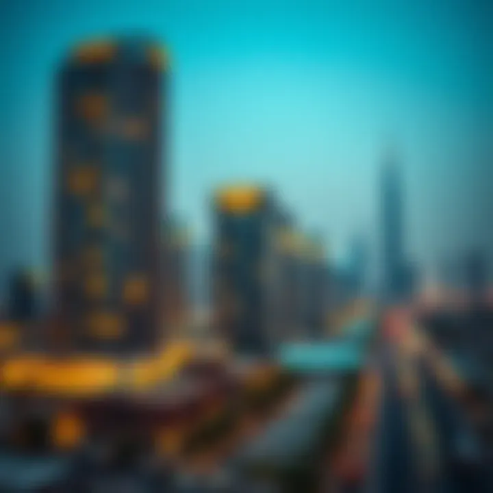 Stunning skyline view of Dubai's hotel district