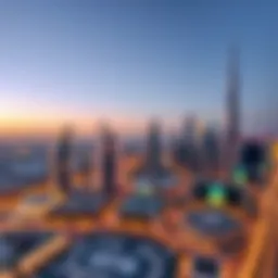 A panoramic view of Dubai's skyline showcasing modern architecture