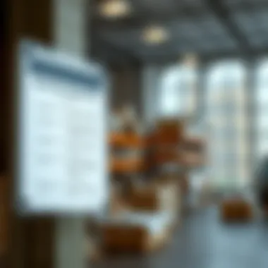 Regulatory information displayed in a business environment