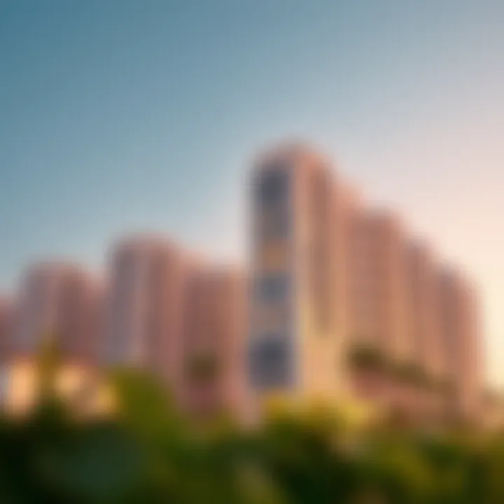 An artistic rendering of a luxury residential project in Dubai