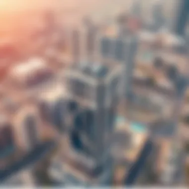 Ghalia Tower Aerial View Aerial view of Ghalia Tower showcasing its modern design