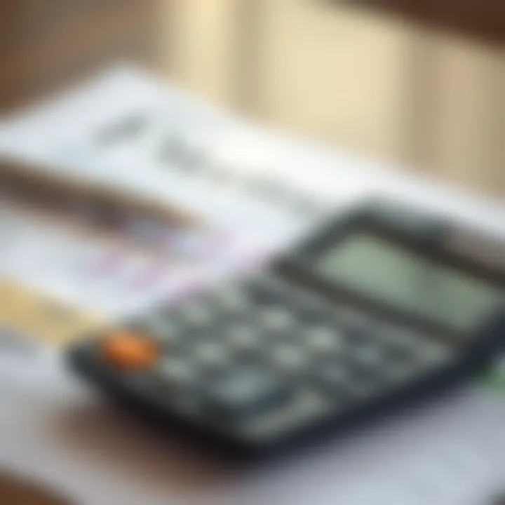 Understanding Mortgage Calculations A detailed view of a financial calculator and mortgage documents