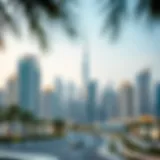 A modern Dubai skyline showcasing luxury residential buildings
