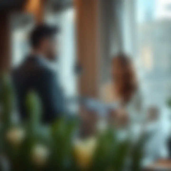Guidance from Real Estate Experts A real estate agent discussing options with a prospective buyer