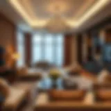 Elegant Living Spaces in Hotel Apartments Luxurious hotel apartment living room with modern decor