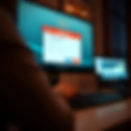 Checking visa status on a computer