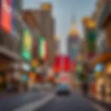 Vibrant Atmosphere of Khalid Bin Waleed Street A panoramic view of Khalid Bin Waleed Street showcasing its vibrant atmosphere