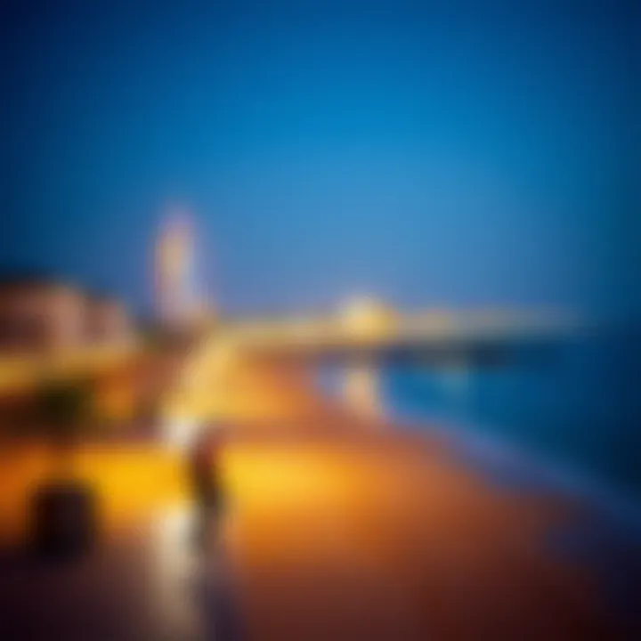 Vibrant Atmosphere at La Mer Beach A panoramic view of La Mer Beach showcasing its vibrant atmosphere and stunning coastline.