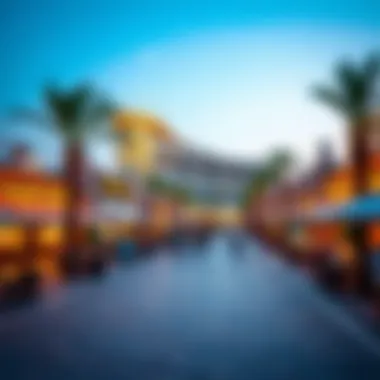 Promenade at La Mer Beach A bustling promenade filled with shops and dining options near La Mer Beach.