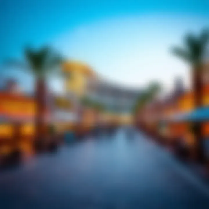 Promenade at La Mer Beach A bustling promenade filled with shops and dining options near La Mer Beach.