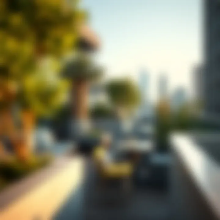 Innovative Rooftop Landscaping in Dubai A stunning rooftop garden showcasing innovative landscaping designs in Dubai