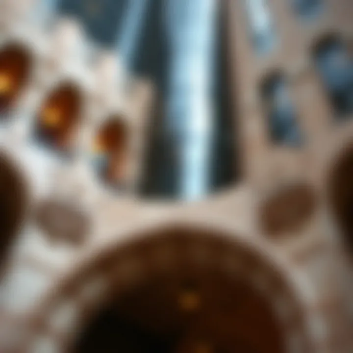 Architectural Details of Latifa Tower Detailed architectural design elements of Latifa Tower