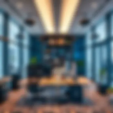 Innovative Workspace in Internet City Interior shot of a high-tech workspace in Dubai Internet City emphasizing innovation