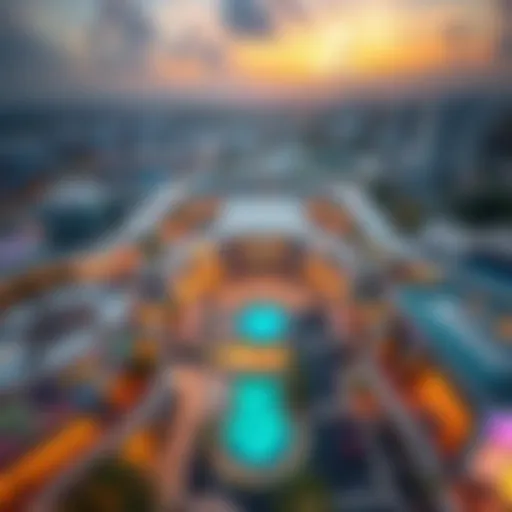 Stunning Aerial View of Nakheel Mall Aerial view of Nakheel Mall showcasing its modern architecture