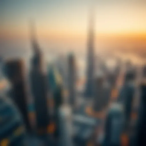 Aerial view of Dubai's skyline showcasing luxury skyscrapers