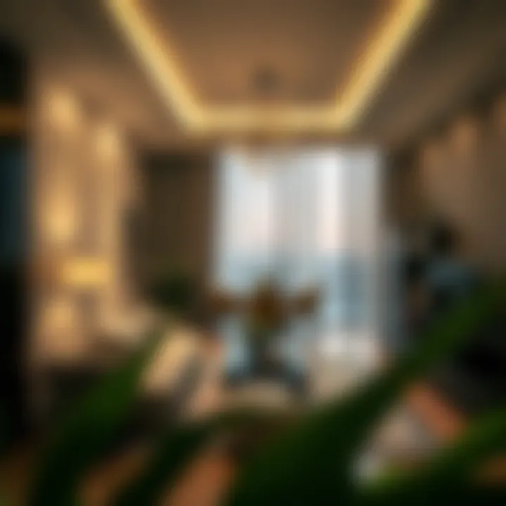 Luxury Living: Inside a Dubai Apartment Interior of a luxury apartment in Dubai with contemporary design