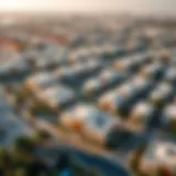 Aerial view of a luxurious residential area in Dubai