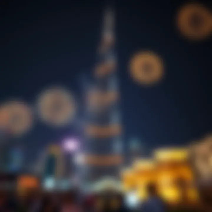 A breathtaking view of the Burj Khalifa illuminated by fireworks