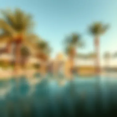 Serene Private Pool Setting with Palm Trees Serene private pool setting surrounded by palm trees
